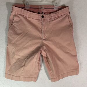 Faherty Mens Salmon Pink Red Chino Shorts Size 31 Organic Cotton 8.5" Inseam